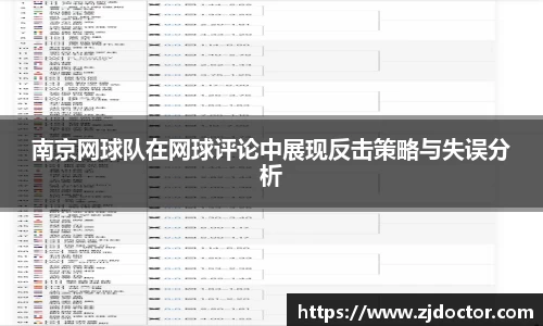 南京网球队在网球评论中展现反击策略与失误分析